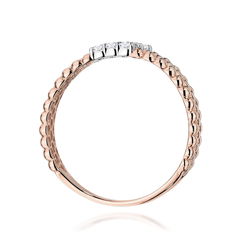 Inel Aur 14K cu Diamante Naturale 0.13 ct, imaginea 7 din 12