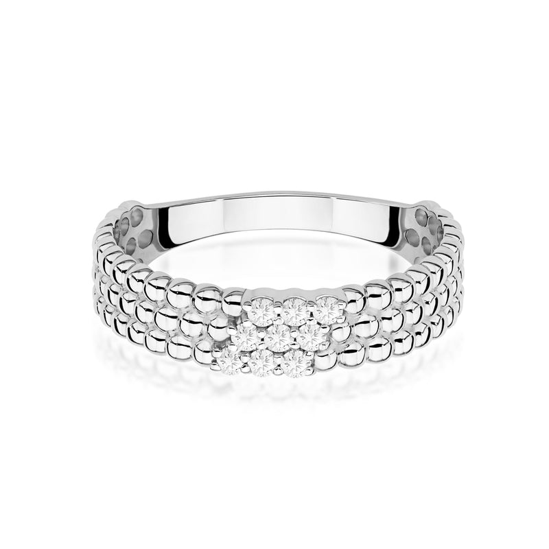 Inel Aur 14K cu Diamante Naturale 0.13 ct, imaginea 10 din 12