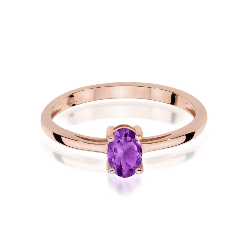 Inel Aur 14K cu Ametist 0.40 ct, imaginea 6 din 12
