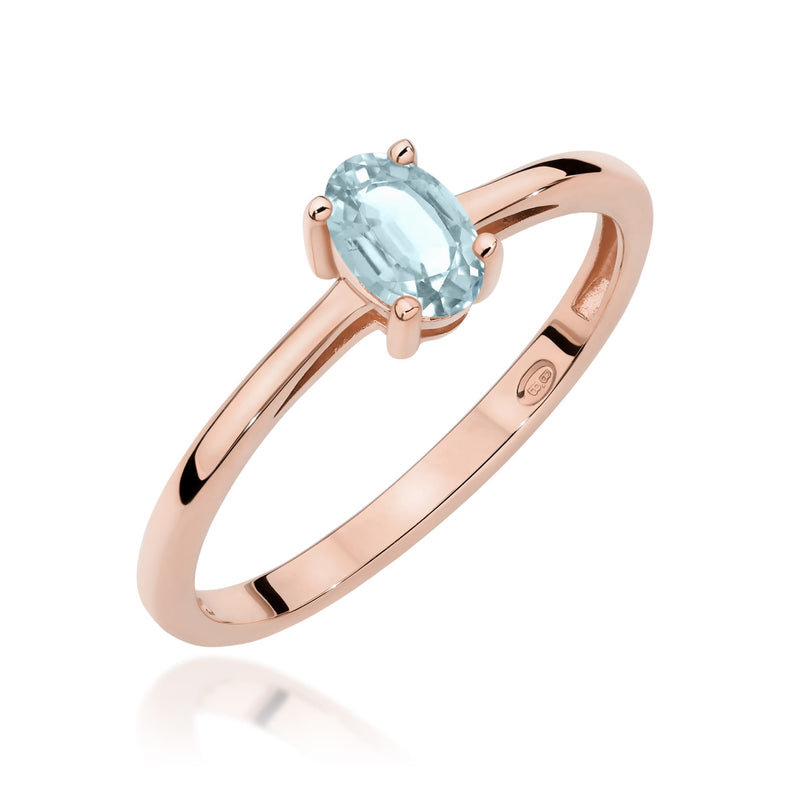 Inel Aur 14K cu Acvamarin 0.35 ct, imaginea 5 din 12