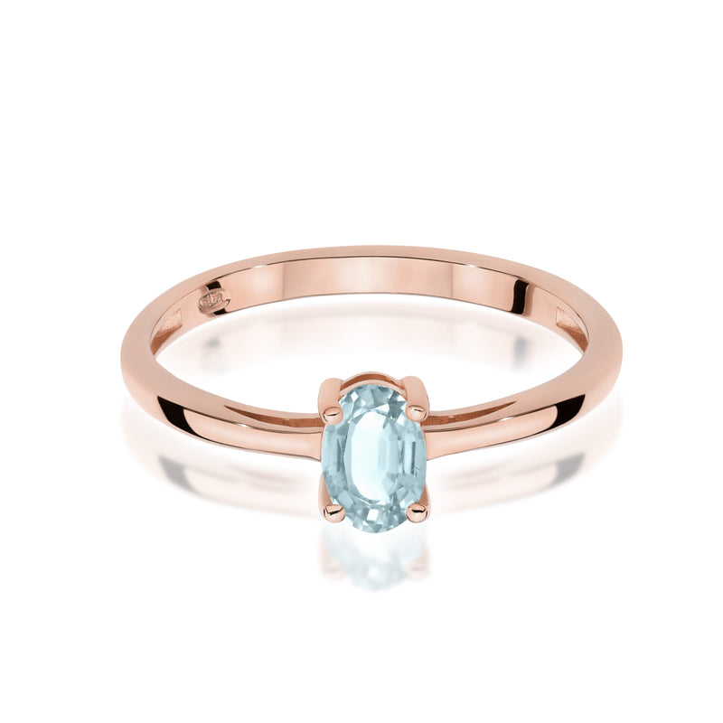 Inel Aur 14K cu Acvamarin 0.35 ct, imaginea 6 din 12