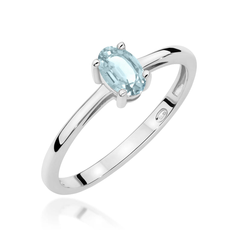 Inel Aur 14K cu Acvamarin 0.35 ct, imaginea 9 din 12
