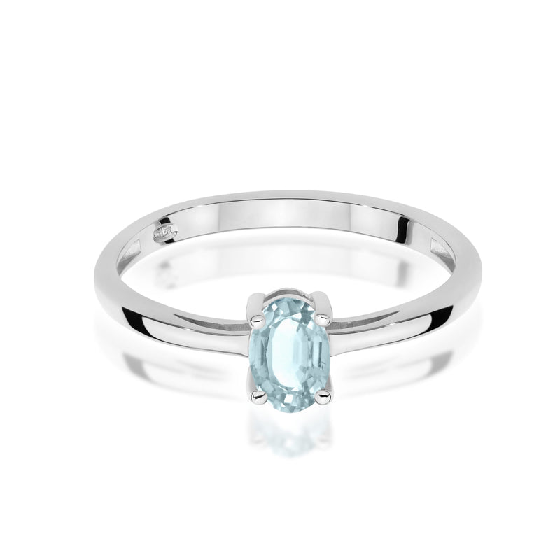Inel Aur 14K cu Acvamarin 0.35 ct, imaginea 10 din 12