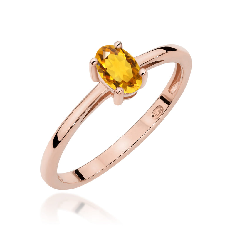 Inel Aur 14K cu Citrin 0.60 ct, imaginea 5 din 12
