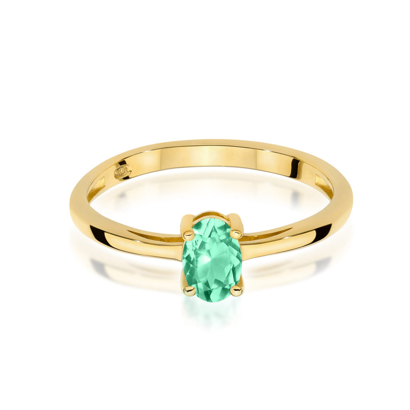 Inel Aur 14K cu Smarald 0.40 ct, imaginea 2 din 12