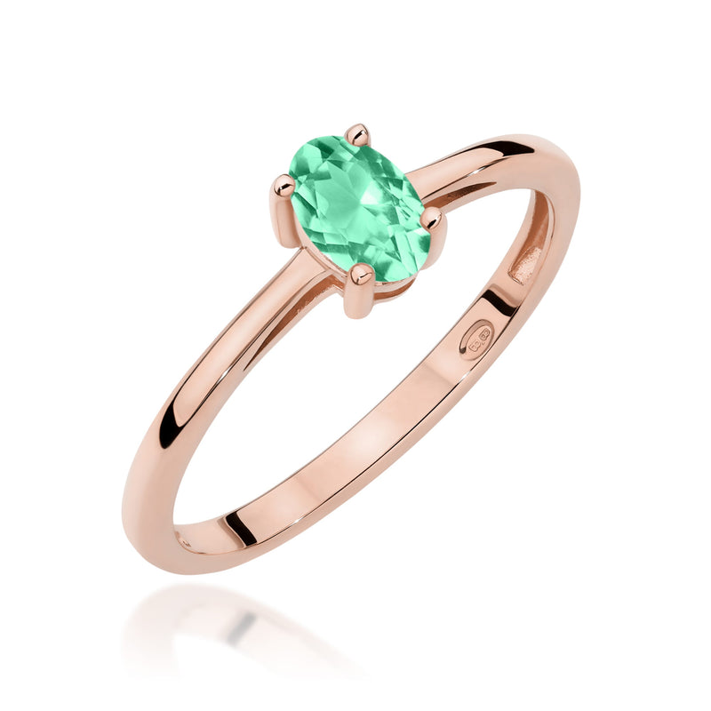 Inel Aur 14K cu Smarald 0.40 ct, imaginea 5 din 12