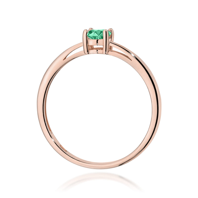 Inel Aur 14K cu Smarald 0.40 ct, imaginea 7 din 12