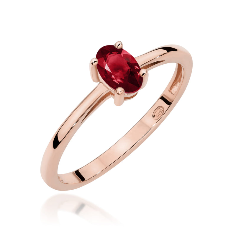 Inel Aur 14K cu Granat 0.50 ct, imaginea 5 din 12