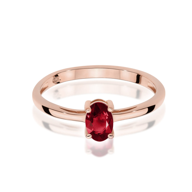 Inel Aur 14K cu Granat 0.50 ct, imaginea 6 din 12