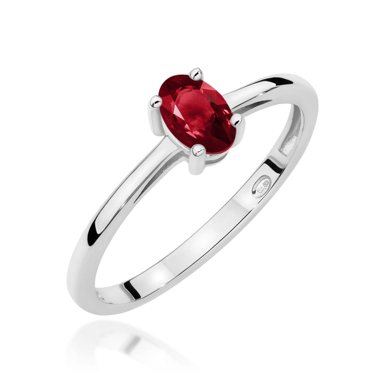 Inel Aur 14K cu Granat 0.50 ct, imaginea 9 din 12