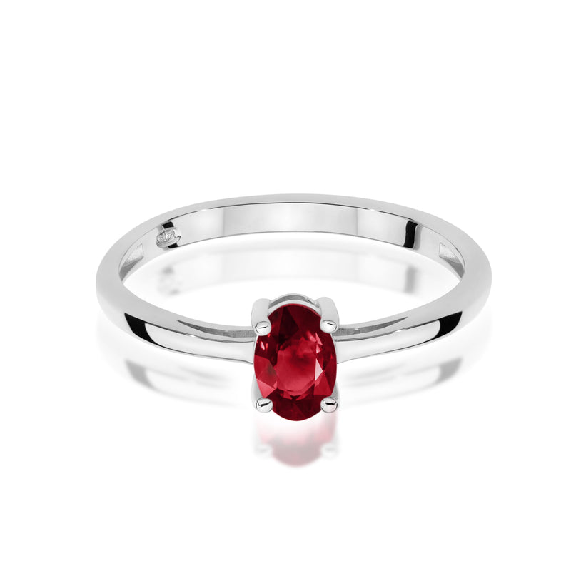 Inel Aur 14K cu Granat 0.50 ct, imaginea 10 din 12