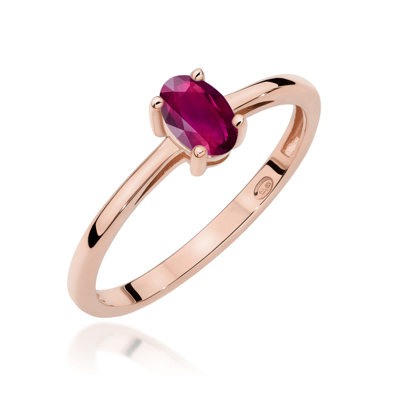 Inel Aur 14K cu Rhodolite 0.50 ct, imaginea 5 din 12