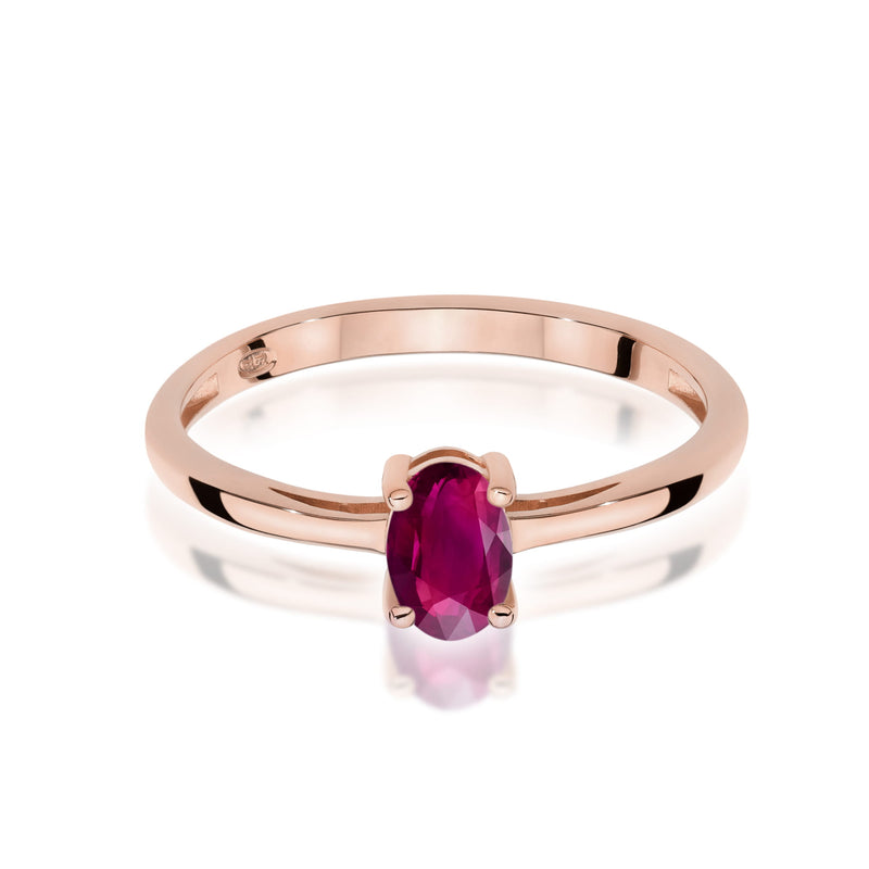 Inel Aur 14K cu Rhodolite 0.50 ct, imaginea 6 din 12
