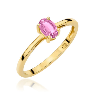 Inel Aur 14K cu Pink Sapphire 0.45 ct