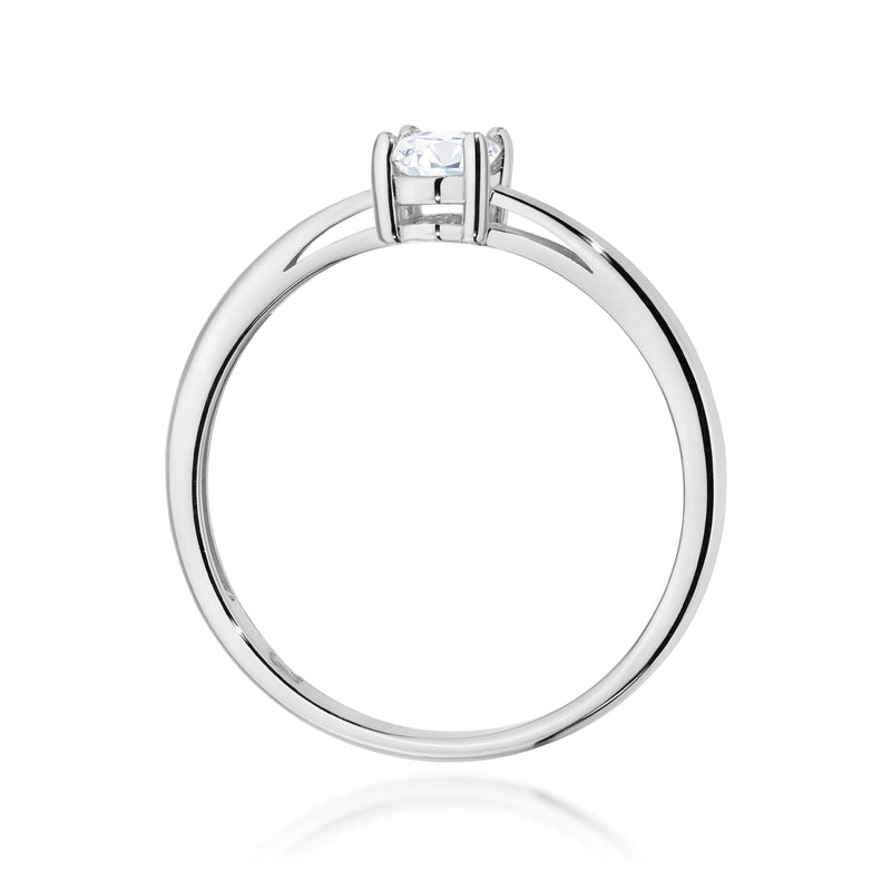 Inel Aur 14K cu White Sapphire 0.50 ct, imaginea 11 din 12