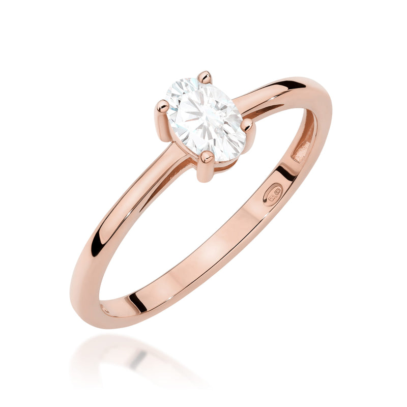 Inel Aur 14K cu White Sapphire 0.50 ct, imaginea 5 din 12