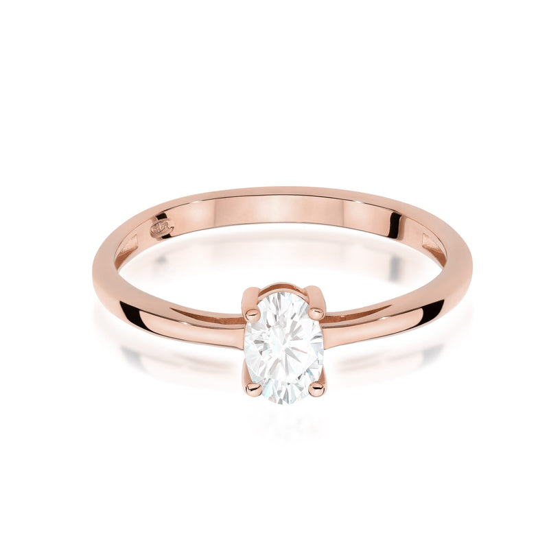 Inel Aur 14K cu White Sapphire 0.50 ct, imaginea 6 din 12