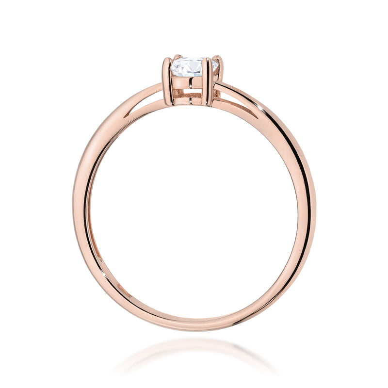 Inel Aur 14K cu White Sapphire 0.50 ct, imaginea 7 din 12