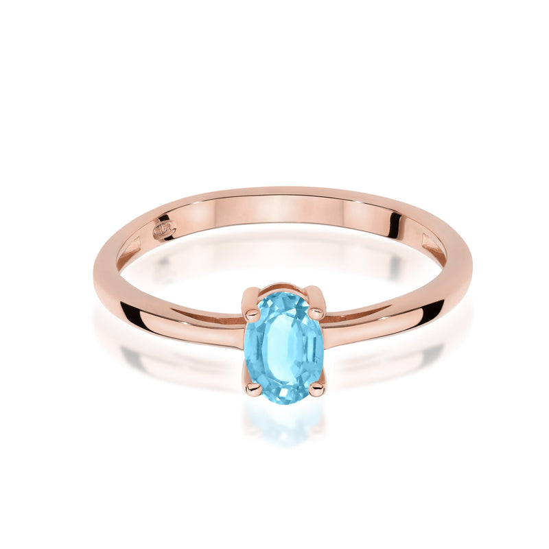 Inel Aur 14K cu Topaz Swiss 0.50 ct, imaginea 6 din 12
