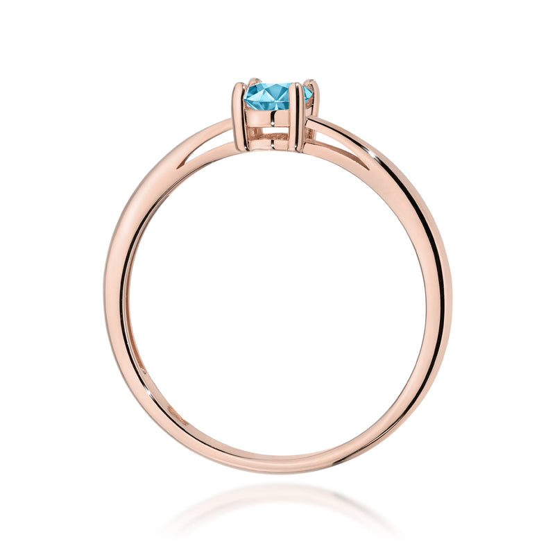 Inel Aur 14K cu Topaz Swiss 0.50 ct, imaginea 7 din 12