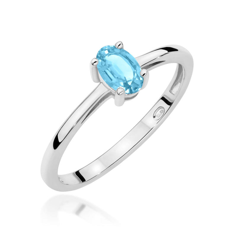 Inel Aur 14K cu Topaz Swiss 0.50 ct, imaginea 9 din 12