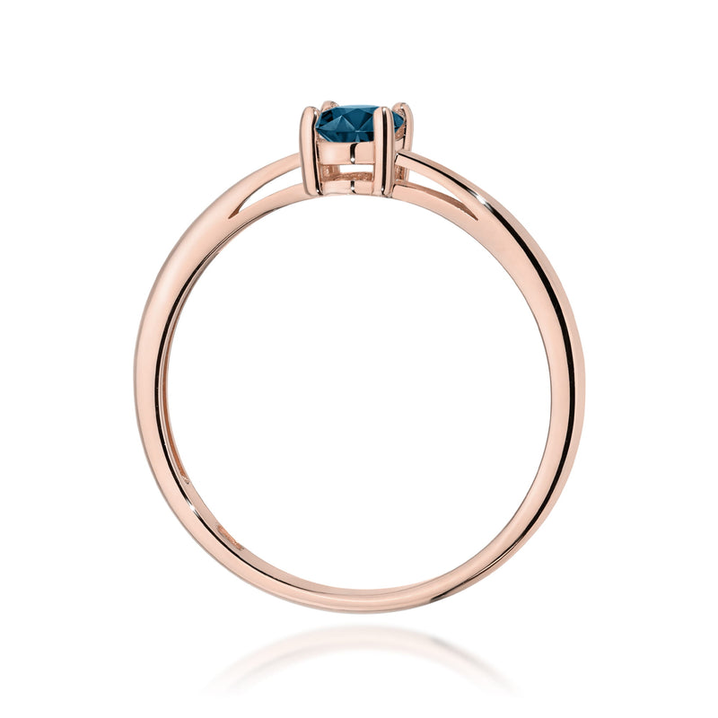 Inel Aur 14K cu Topaz London Blue 0.50 ct, imaginea 7 din 12