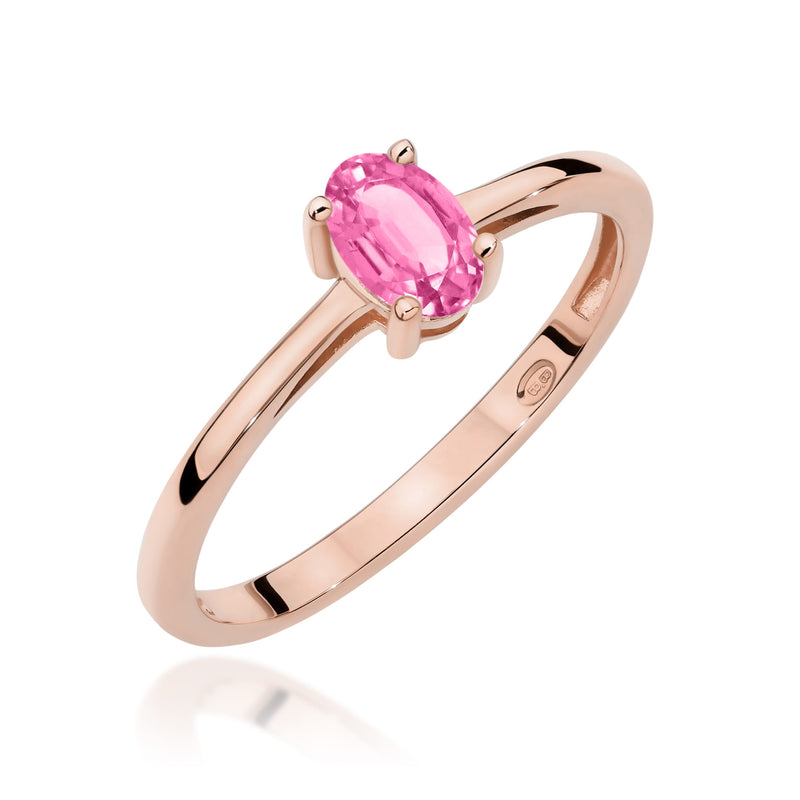 Inel Aur 14K cu Topaz Roz 0.50 ct, imaginea 5 din 12