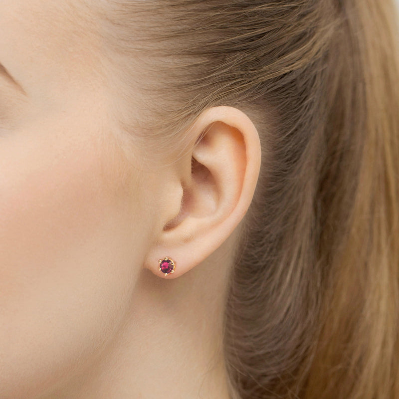 Cercei Aur 14K cu Rubin 0.30 ct, imaginea 3 din 9