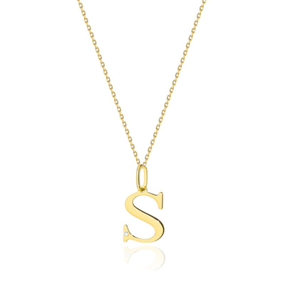 Colier Aur 14K cu Diamant Natural 0.01 ct