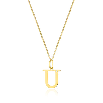 Colier Aur 14K cu Diamant Natural 0.01 ct