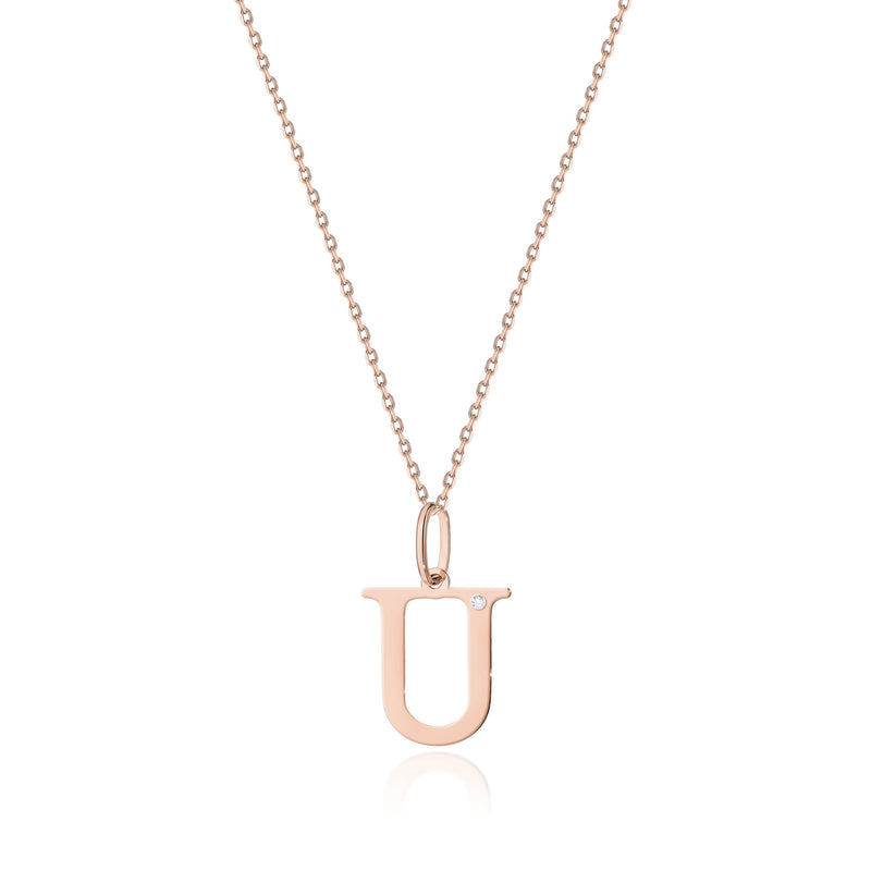 Colier Aur 14K cu Diamant Natural 0.01 ct, imaginea 2 din 2
