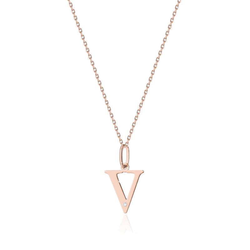 Colier Aur 14K cu Diamant Natural 0.01 ct, imaginea 2 din 2