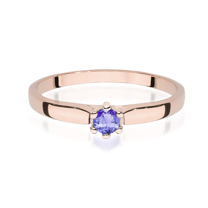 Inel Aur 14K cu Tanzanit 0.15 ct, imaginea 6 din 12