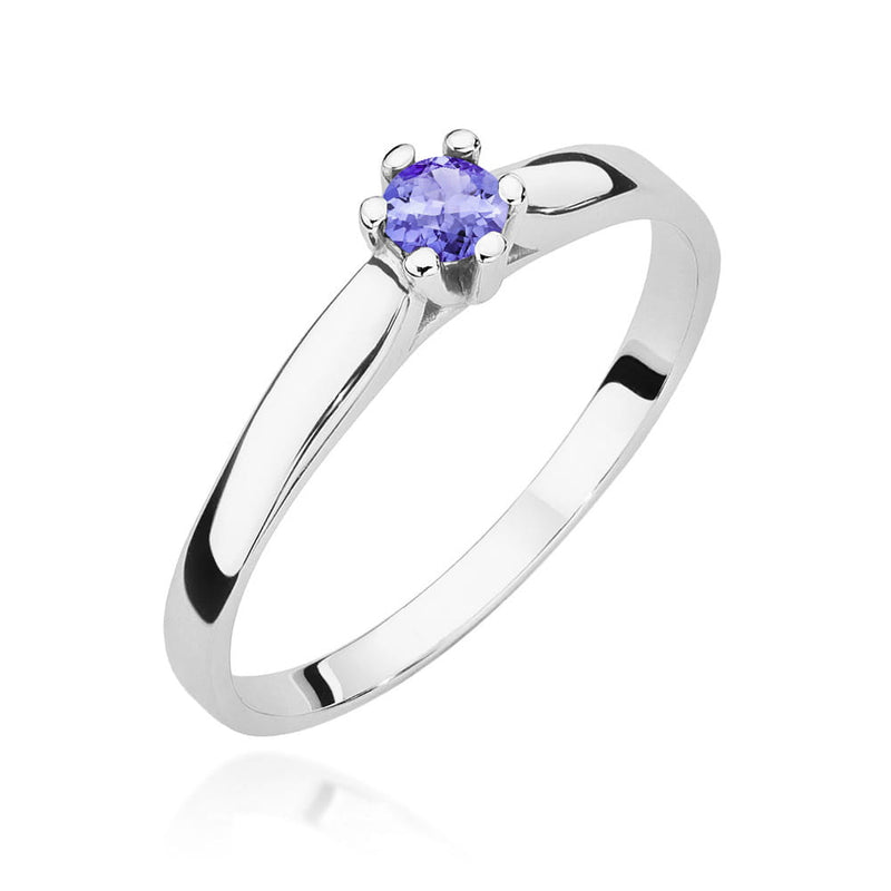 Inel Aur 14K cu Tanzanit 0.15 ct, imaginea 9 din 12