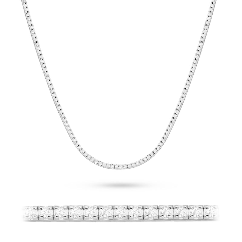 Colier Aur 14K cu Diamante de Laborator 3.38 ct, imaginea 4 din 6