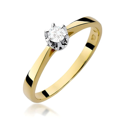 Inel Aur 14K cu Diamant de Laborator 0.09 ct