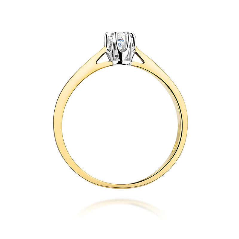 Inel Aur 14K cu Diamant de Laborator 0.09 ct, imaginea 3 din 12