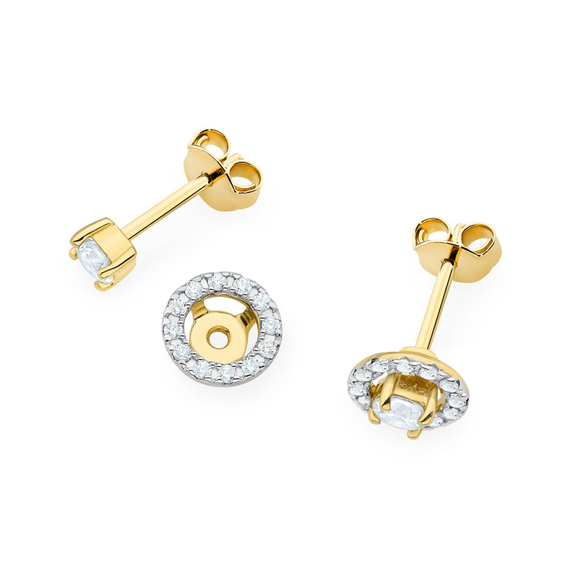 Cercei Aur 14K cu Diamante Naturale 0.32 ct, imaginea 2 din 10