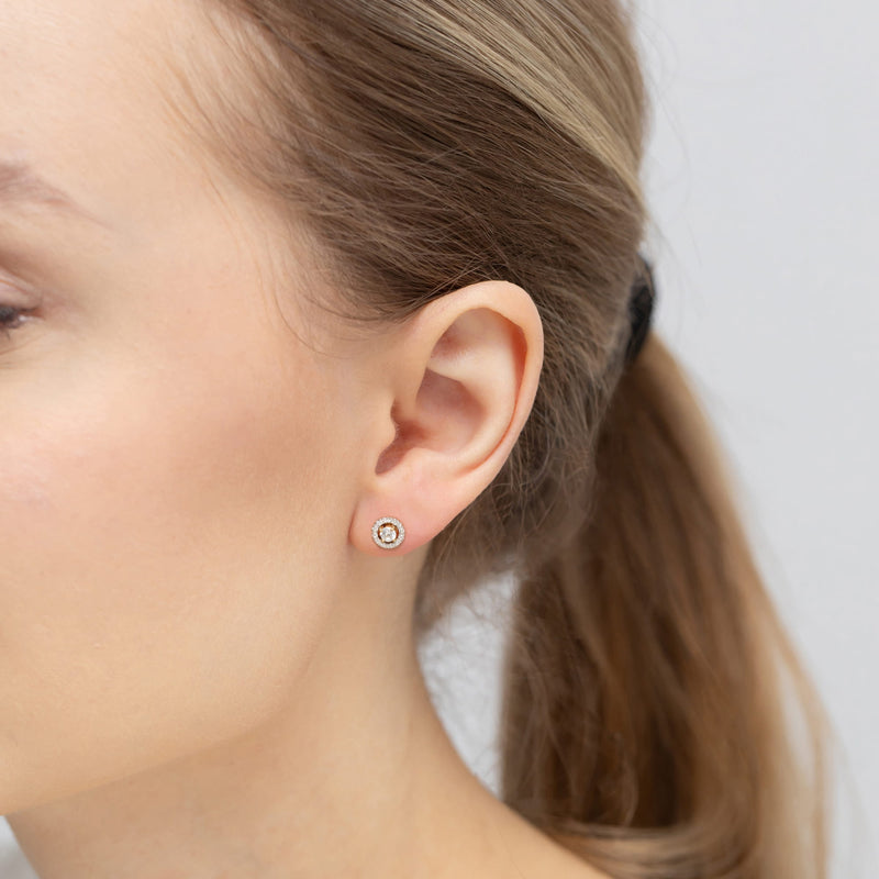 Cercei Aur 14K cu Diamante Naturale 0.32 ct, imaginea 3 din 10