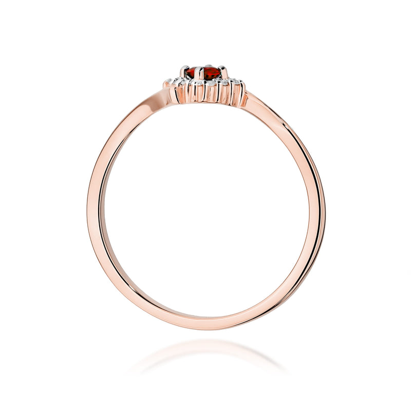 Inel Aur 14K cu Rubin 0.15 ct si Diamante Naturale 0.06 ct, imaginea 7 din 12