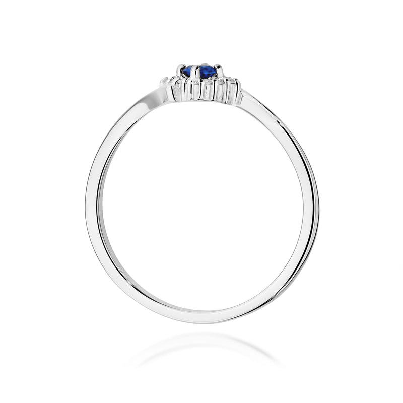 Inel Aur 14K cu Safir 0.15 ct si Diamante Naturale 0.06 ct, imaginea 11 din 12