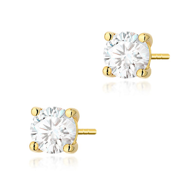 Cercei Aur 14K cu Diamant Natural 1.00 ct