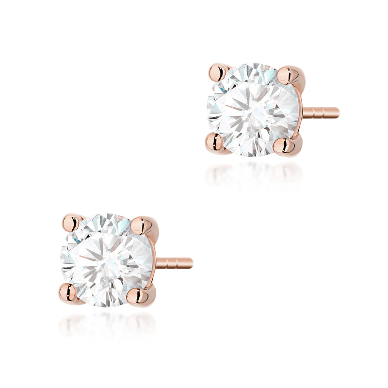 Cercei Aur 14K cu Diamant Natural 1.00 ct, imaginea 4 din 9