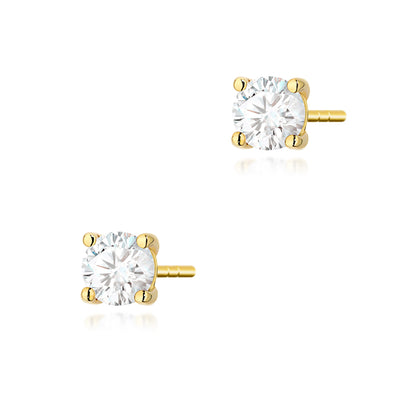 Cercei Aur 14K cu Diamant de Laborator 0.40 ct