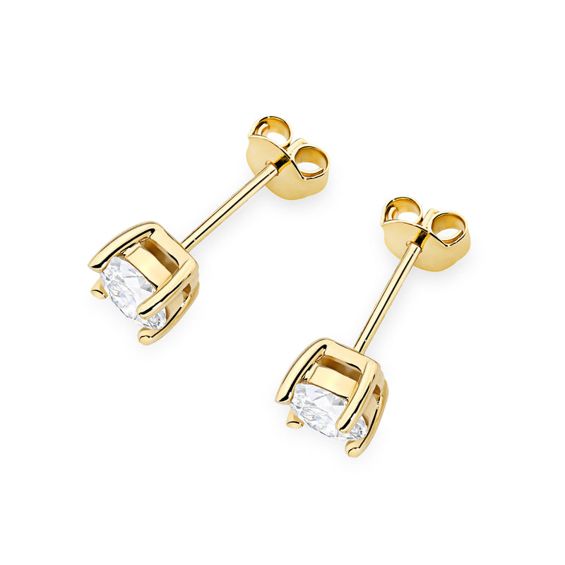 Cercei Aur 14K cu Diamant de Laborator 0.70 ct, imaginea 2 din 9