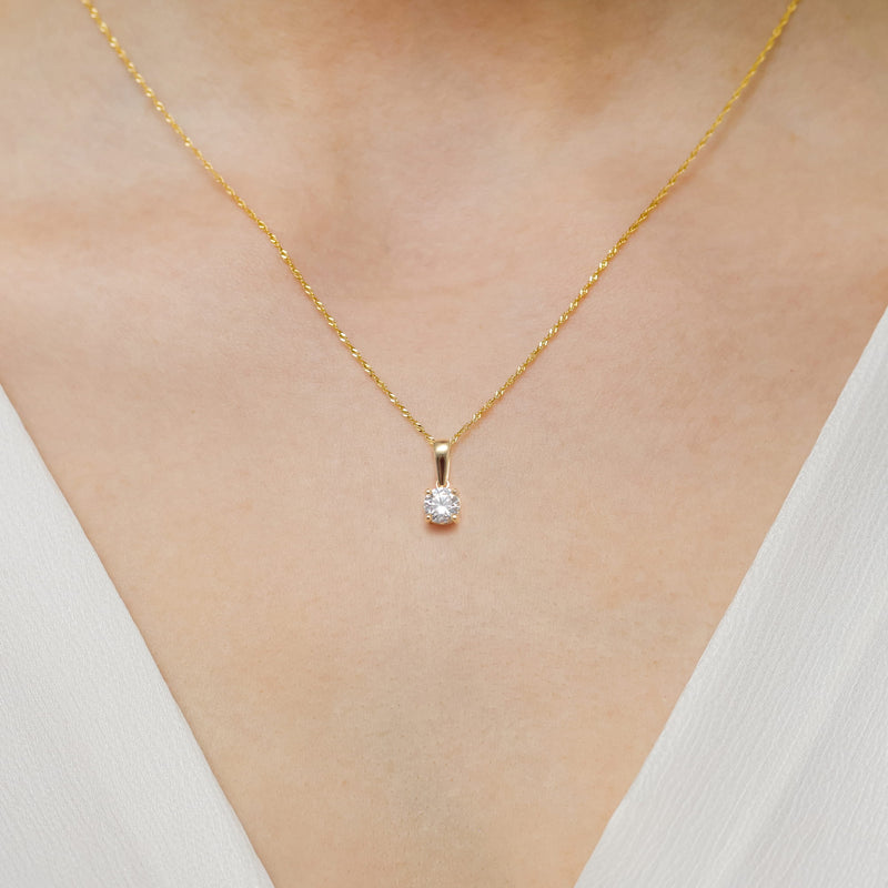 Pandantiv Aur 14K cu Diamant Natural 0.70 ct, imaginea 4 din 12