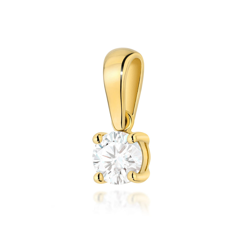 Pandantiv Aur 14K cu Diamant de Laborator 0.70 ct — Aur galben