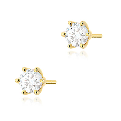 Cercei Aur 14K cu Diamant Natural 0.50 ct