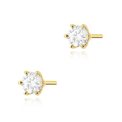 Cercei Aur 14K cu Diamant de Laborator 0.30 ct