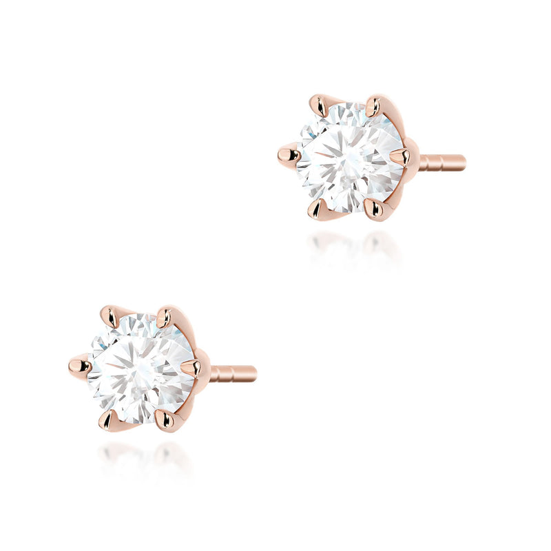 Cercei Aur 14K cu Diamant de Laborator 0.50 ct, imaginea 4 din 9